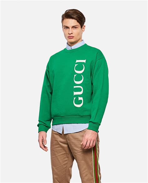 green gucci hoodie|oversize sweatshirt with gucci print.